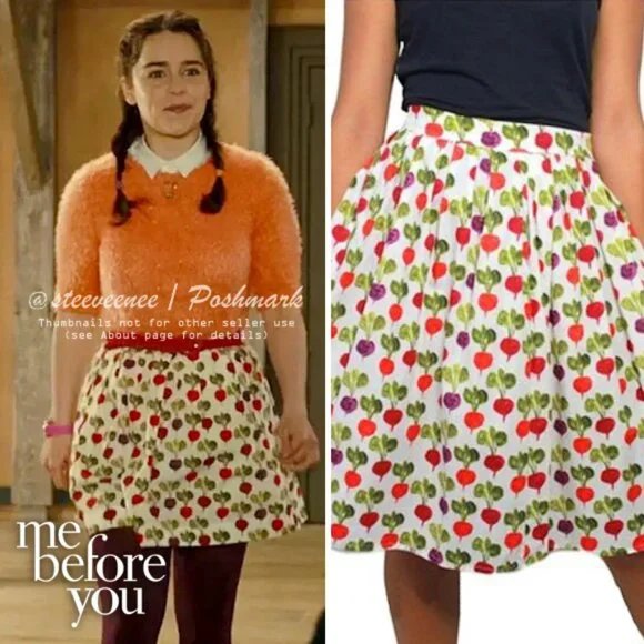 ottod'Ame Heart Shaped Radishes Patterned Skirt ASO Louisa Clark - Picture 1 of 10